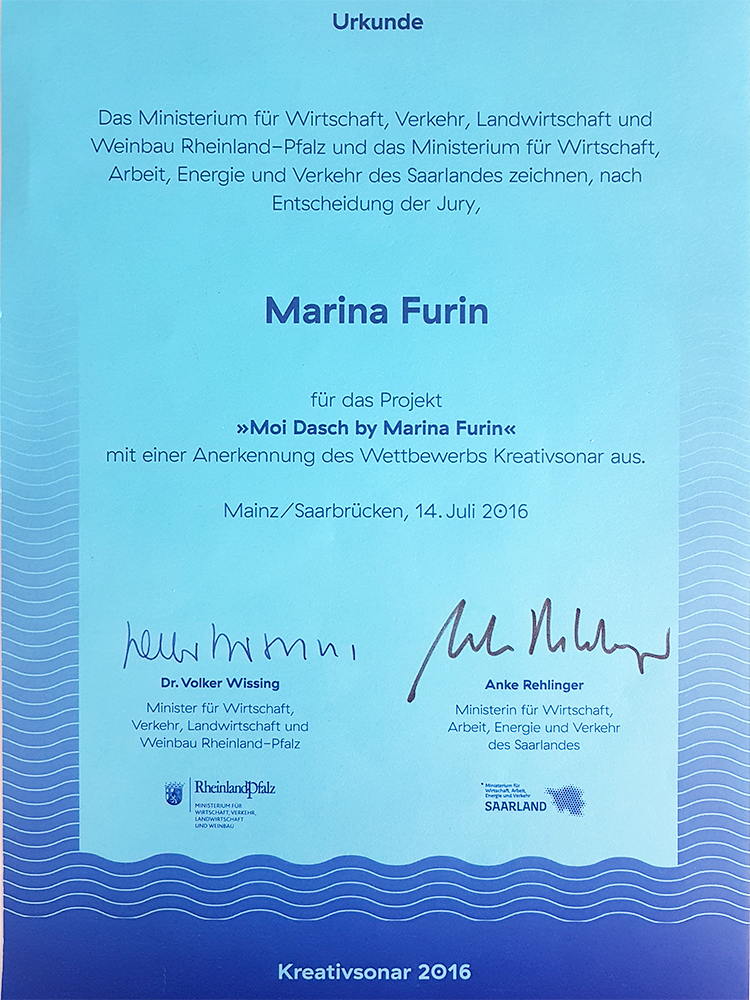 Marina Furin Berlin Künstlerin Designerin Taschen Accessoires Kunst Bags Jewelry Art Kreativsonar 2016 Rheinland-Pfalz Saarland